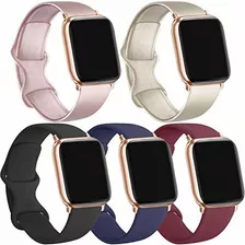 [5 Pack] Silicone Bands Compatible For Apple Watch Bands 38m