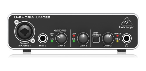 Interfaz De Audio Behringer U-phoria Umc22