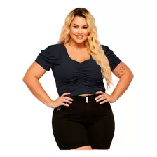 Blusinha Ciganinha Cropped Plus Size