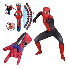 3pcs Spiderman Longe De Casa Fantasia Roupas Luva Relógio