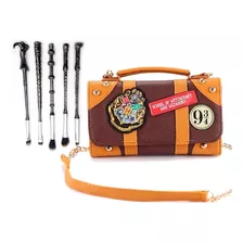 Bolsa Cartera Harry Potter Hogwarts Brochas Metal Combo Set