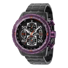 Reloj Invicta Aviator Chronograph Quartz Con Esfera Negra Pa