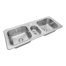 Bacha Triple Cocina Apoyo Johnson Acero Hydra J107 A 38,5lt