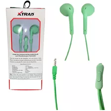 Fone C/ Microfone Intra Auricular Diversas Cores Xtrad 1m