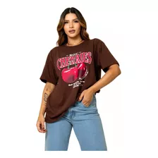 Camisa Camiseta T-shirt Cereja Estampada Cherries Feminina