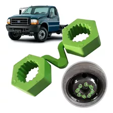 Trava Roda 2x27 Ford F4000 Caminhonete Jogo 16 Peças Verde