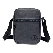 Shoulder Bag Bolsa Pochete Necessaire Espaçosa Volcom Cor Preto Desenho Do Tecido Liso