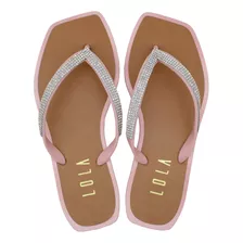 Chinelo Infantil Feminino Rasteirinha Menina Lola Rosê