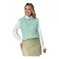 Regata Comprida Blusa Quentinha Linda Moda Trico Gola Alta