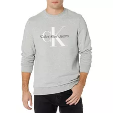 Buzo Algodon Calvin Klein Gris Logo.