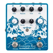 Pedal Guitarra Reverb Stereo Delay Earthquaker Avalanche Run Cor Azul