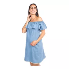Vestido Maternidad Mezclilla Strapless- 148rod