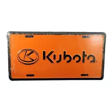 Matricula Kubota Con Logo (naranja)