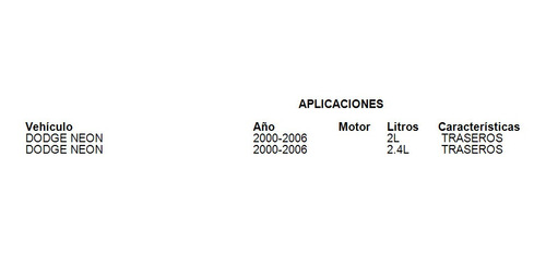 Amortiguador Trasero Dodge Neon 2000-2006 2.0l Foto 2