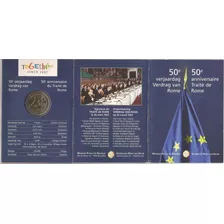 Moeda Belgica 2007 Comemorativa 50 Anos Tratado De Roma 