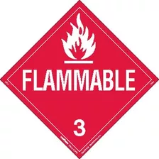 Labelmaster Z Pl2 Flammable Liquid Hazmat Placard Worded