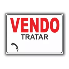 Placa Sinalização Vendo Vende-se Casa Imóvel A4 30 X 21 Cm A