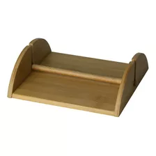 Porta Guardanapo De Mesa Bambu 19cm Lyor Cor Marrom