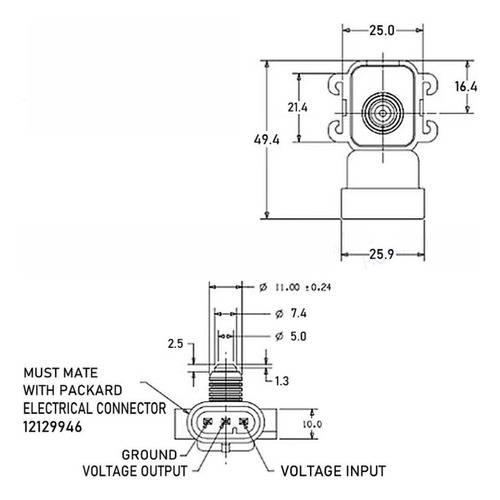 Sensor Map, Gmc, Chevrolet, Buick, Cadillac, Isuzu, 16187556 Foto 4