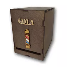 Suporte Porta Gola Higiênica Para Barbearia Madeira Mdf