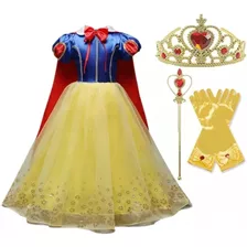 Disfraz Vestido Princesa Blanca Nieves + Accesorios