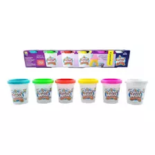 Kit 6 Potinhos De Massinha De Modelar Coloridas Divertoys