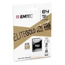 Emtec - Microsd Class10 64gb Memoria Microsdxc Fullhd Video