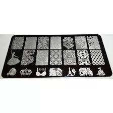 Placas Metal Para Stamping Nail Art Uñas Modelos A Elegir