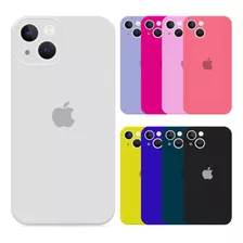 Carcasa De Silicona Para iPhone 13 Mini + Cubre Cámara 