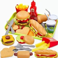 Set Hamburguesa Comida Juguetes Accesorios Cocina Alimentos