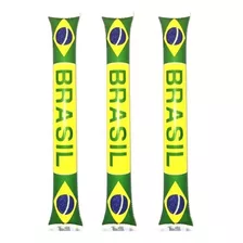 100 Bastão Brasil Bate Bate Torcedor Futebol Copa Do Mundo