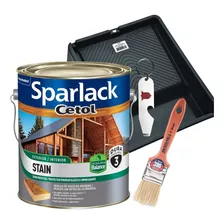 Kit Cetol Stain Balance Mogno 3,6l Sparlack Bandeja Pincel