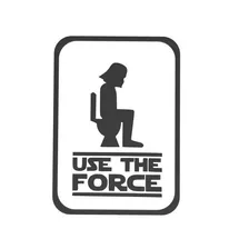 Star Wars Placa Decorativa Para Banheiro - Use The Force