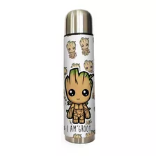 Termo Acero Inoxidable 1 Litro Forrado En Cuero I Am Groot