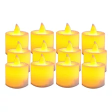 Pack Velas Led Calidas Con Pilas X12 Decoracion Souvenirs