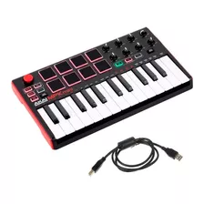 Teclado Controlador Akai Mpk Mini Mk2 C/ 25 Teclas Usb