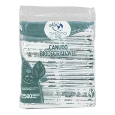 500 X Canudos Plastico Biodegradável Canudinho Descartavel