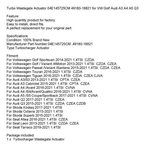 Actuador Turbocompresor Wastegate P/ Vw Golf Passat A5 Seat Foto 2