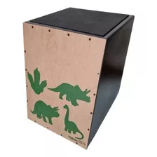 Cajon Infantil Acústico Dino Vanguarda 30x24x33cm