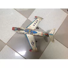 Antiga Miniatura Avião Lata Usaf Fw-988 Made Japan Brinquedo