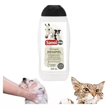 Shampoo Novapiel Sanol Dog 250ml Para Cães Gatos E Cavalos.