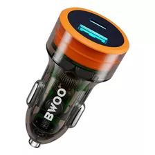 Cargador Bwoo Para Auto 2 En 1 Usb-a + Usb-c De Hasta 38 W