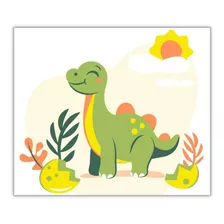Lienzo Decorativo Para Cuarto De Bebé, Dinosaurio 40x50cm