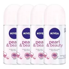 Kit 4 Desodorante Roll On Nivea Pearl Beauty 50ml