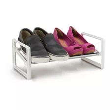 Sapateira Empilhável Organizador Sapatos 2 Par Porta Entrada Cor Branco