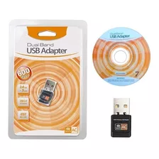 Adaptador Wifi Dual Band 2.4 / 5ghz 600mbps Wireless 5g Ac