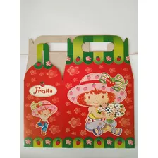 Caja Armable Souvenir Con Forma De Bolsita, Figura Fresita