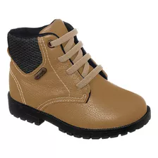 Coturno Infantil Masculina Ortopé Baby Boot Couro Caramelo