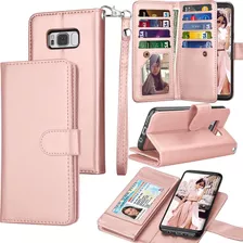 Funda Billetera De Cuero Pu Para Samsung Galaxy S8 Plus R...