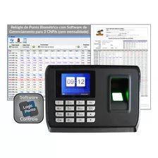 1 Relógio Ponto Biométrico Digital + Software Para 3 Cnpj's